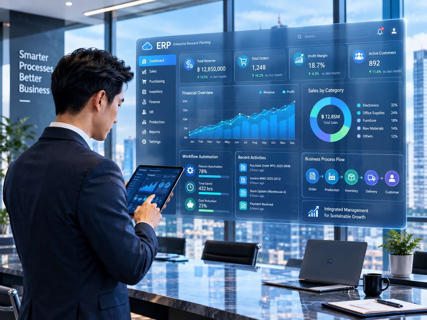 ดิจิทัลพอร์ทัลและระบบบริหารงานอัจฉริยะ (Enterprise Portal & ERP)